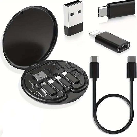 Mini Data Cable Storage Box with 60W Fast Charging Cable
