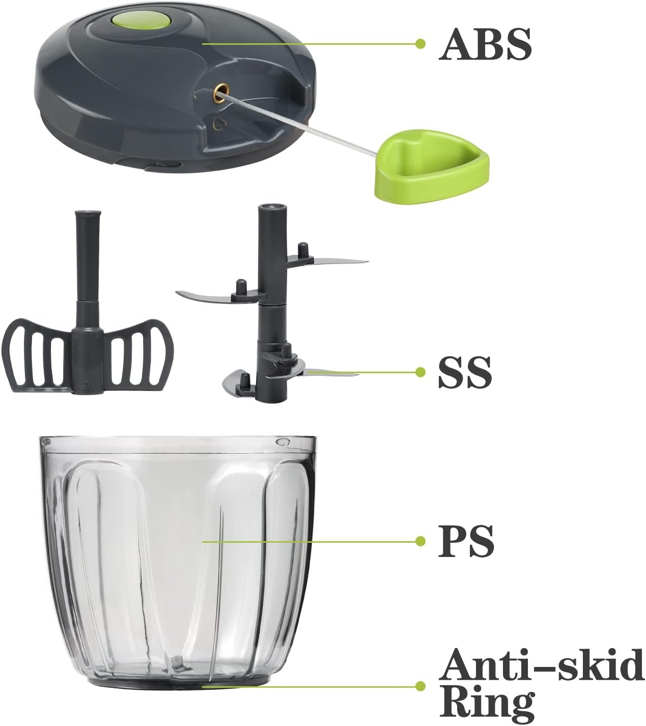 900ml Manual Food Chopper - Image 4