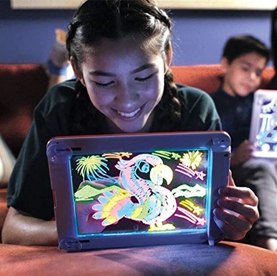 Kids Learning Magic Drawing Pad with LED Light Board - Image 4