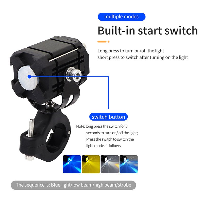 Motorcycle LED Fog Driving Lights - Image 5