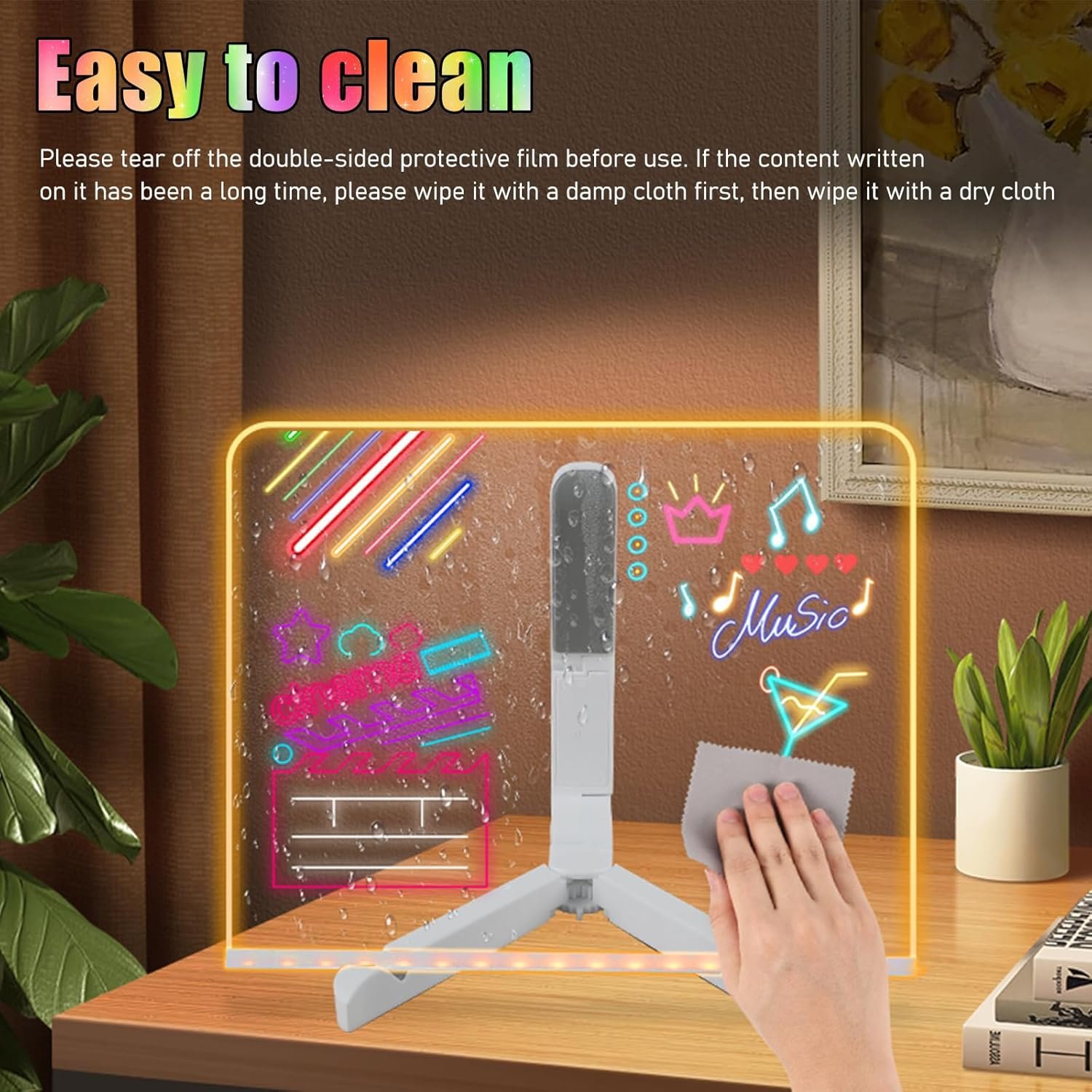 LED Acrylic Note Board with Color Lighting - Image 6