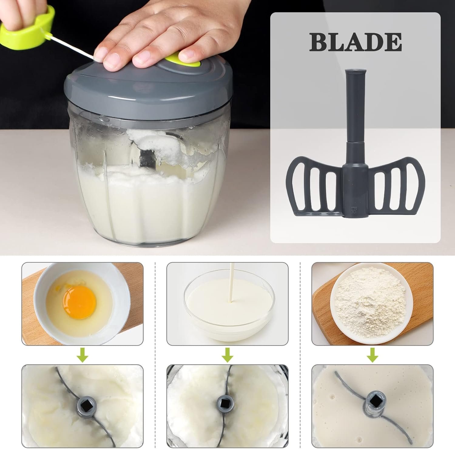 900ml Manual Food Chopper - Image 5