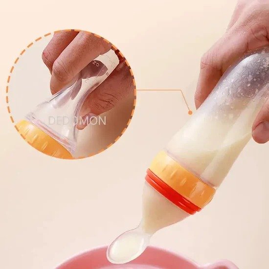 Silicone Baby Spoon Feeder Bottle - Image 5