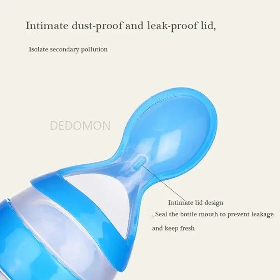 Silicone Baby Spoon Feeder Bottle - Image 6