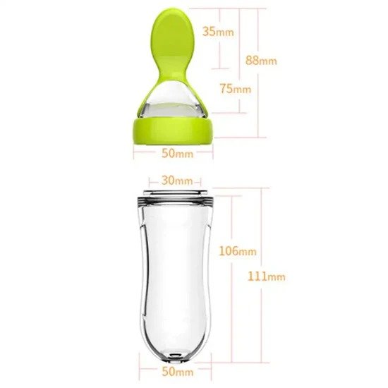 Silicone Baby Spoon Feeder Bottle - Image 7