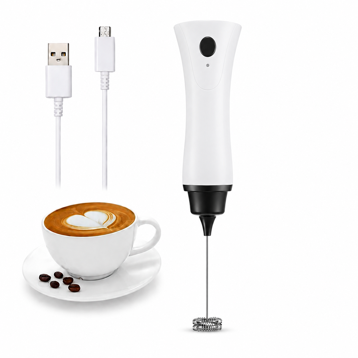 Handheld Electric Milk Frother and Coffee Mixer - Image 2
